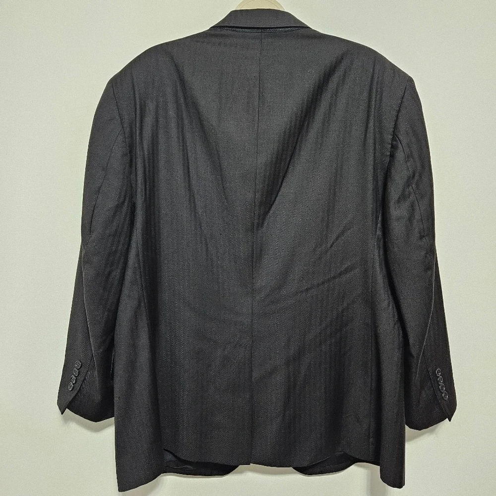 Jos A. Bank Mens 100% Wool Sport Coat‎ Blazer Jacket Wedding Preppy Black 46S